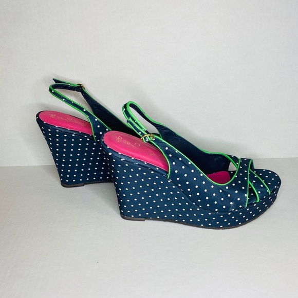 Lilly Pulitzer Picture Perfect Espadrille blue dot - Picture 7 of 14
